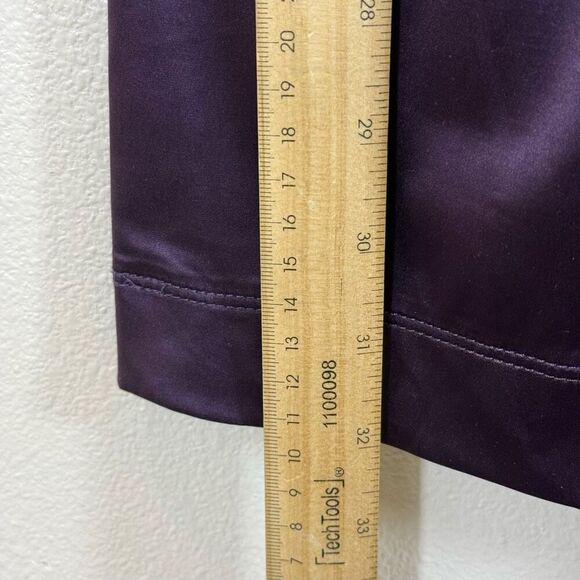 Intimately Free People Mystic Purple Slinky Back Cutout Satin Slip Mini Dress S - Picture 9 of 11